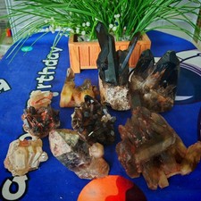 8.25LB A Set of Crystal Cluster Specimens Raw Natural Mineral Collectors  Decor
