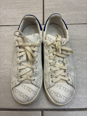 VETEMENTS WHITE LOGO LEATHER SNEAKERS