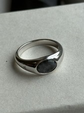Tom Wood Joe Ring Sterling silver Larvikite Size 58