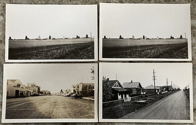 Three Hills Alberta Canada Street Scenes Grain Elevator 4 RPPC Postcard B815