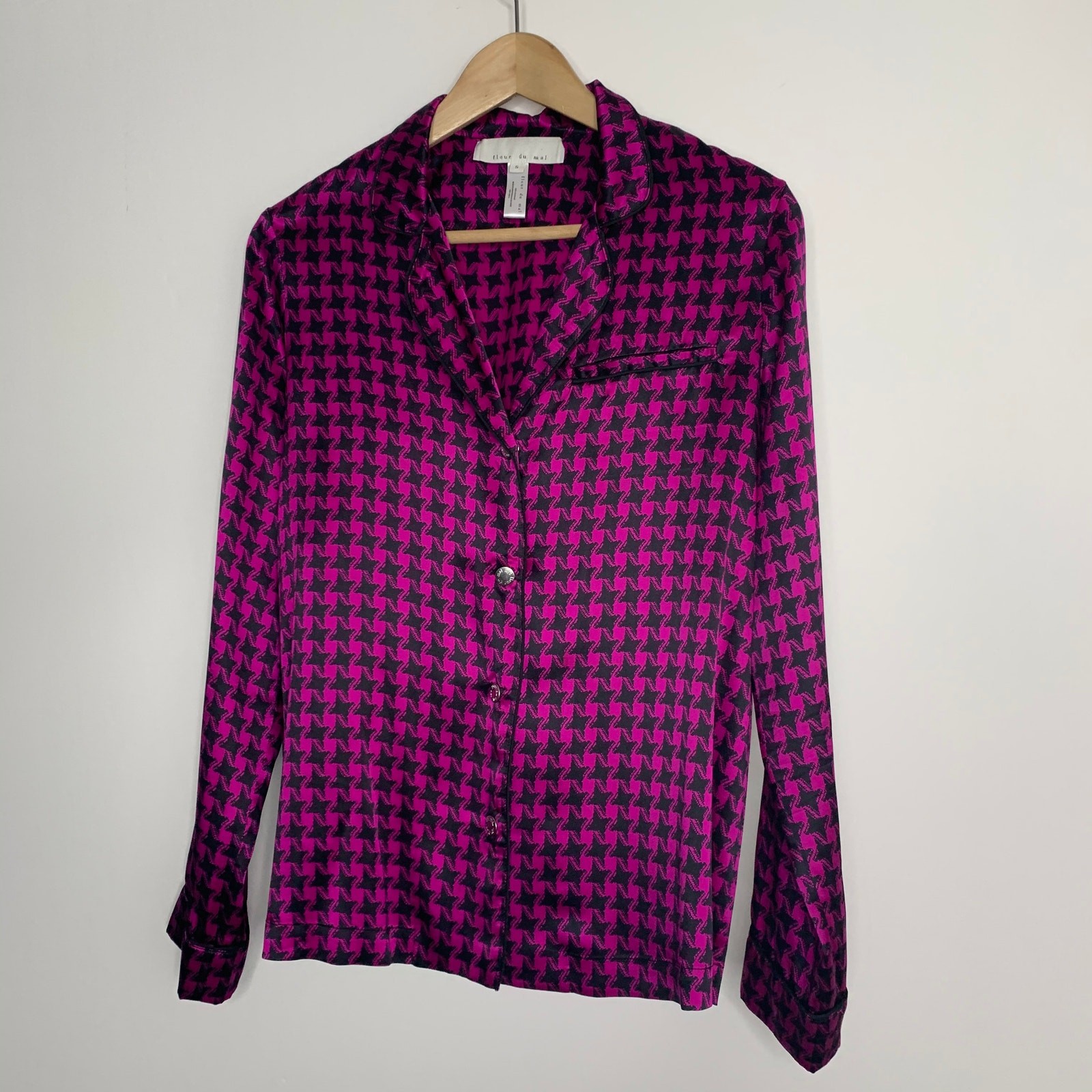 Fleur Du Mal Houndstooth Patterned Button Down To… - image 2