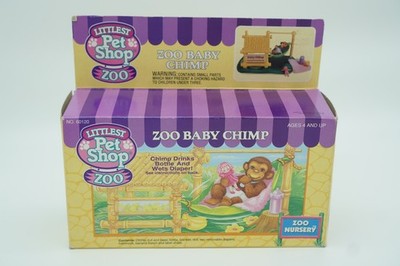 Littlest Pet Shop Zoo Baby Chimp Complete Zoo Nursery Kenner 1993