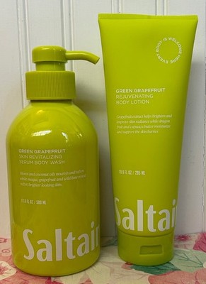 SALTAIR GREEN GRAPEFRUIT BODY LOTION (10oz SEALED) & SERUM BODY WASH (17oz)