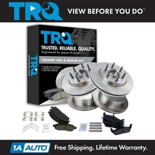 TRQ Disc Brake Rotor & Posi Ceramic Pad Front & Rear for Ford F150 Truck