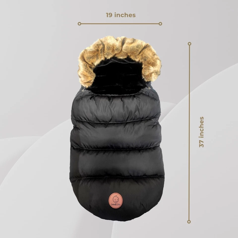 Bundlojoy Saco Cochecito de Bebé, Cochecito de Bebé Bunting Negro NUEVO Foto 4 de 4