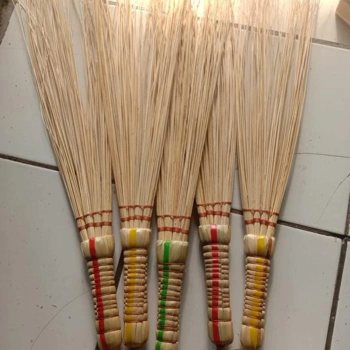 Natural Coconut Broom Stick | Eco-Friendly Traditional Broom | Handmade 5pcs - Image 2 of 4