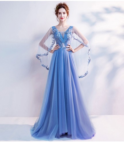 Noble Lace Evening Formal Party Ball Gown Prom Bridesmaid Long Dress TSJY1857 - Picture 9 of 12