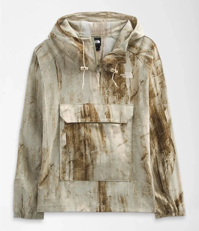 Pull à capuche North Face Anorak taille XS classe V camouflage désert doux stretch coquillage
