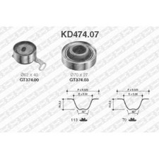 SNR Zahnriemensatz KD474.07 für Honda Prelude V BB 2.0 16V