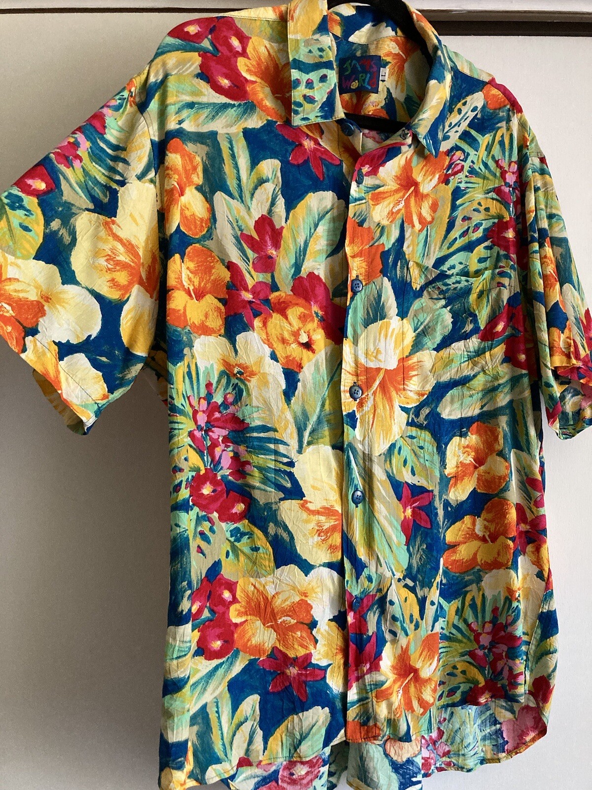 JAMS WORLD MENS HAWAIIAN SHIRT LARGE L