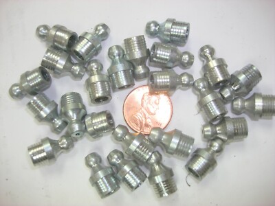 NEW! lot of 25 small press in grease zirks fittings 5/16'' hole fit 