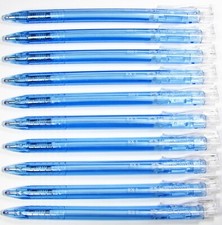 10 x FABER-CASTELL RX5 CLEAR CLIP Blue Retractable Ball Point Pen 0.5mm BIRO Set