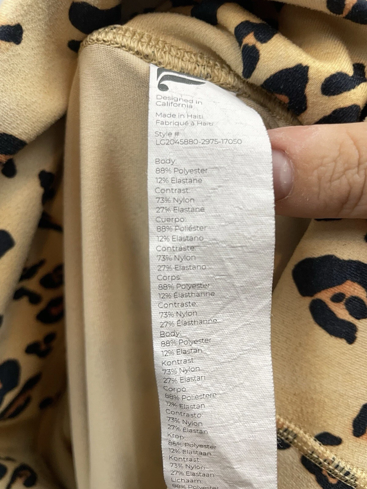 fabletics define powerhold high-waisted 7/8 leopard cheetah leggings