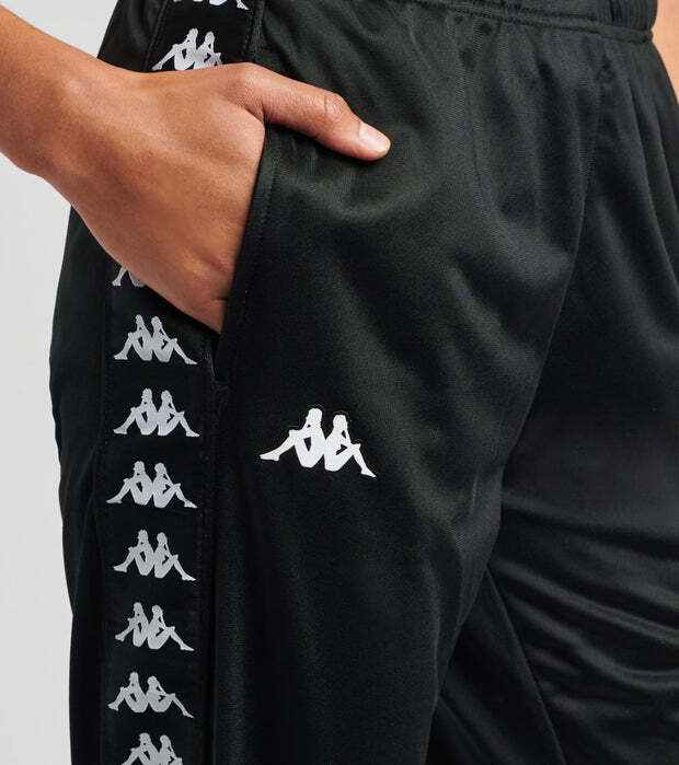 即納Kappa)222 Banda Wrastoria Black Gold Trackpants Women Black Sweatpants for Men & Women | Kappa USA