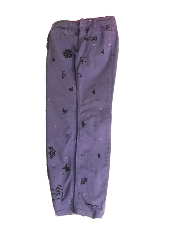 Absodeitly Custom 25 Studio Blue Purple Skinny Jeans