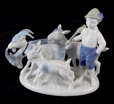 Gerold Porcelain (West Germany) Bavarian Goat Herder, EX