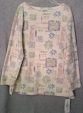 NOS Vintage 1990's Liz Claiborne Villager Sport Pullover Fleece Top Size 2
