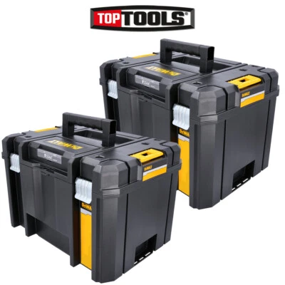 2 x DeWALT DWST1-71195 TSTAK VI Deep Tool Storage Box 23L Without Tote Tray