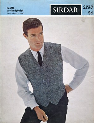 Sirdar 2230 Men Waistcoat Aran 38-44