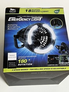 Emergency Light And Fan. Great For Camping, Car Repairs, Cookouts. New.