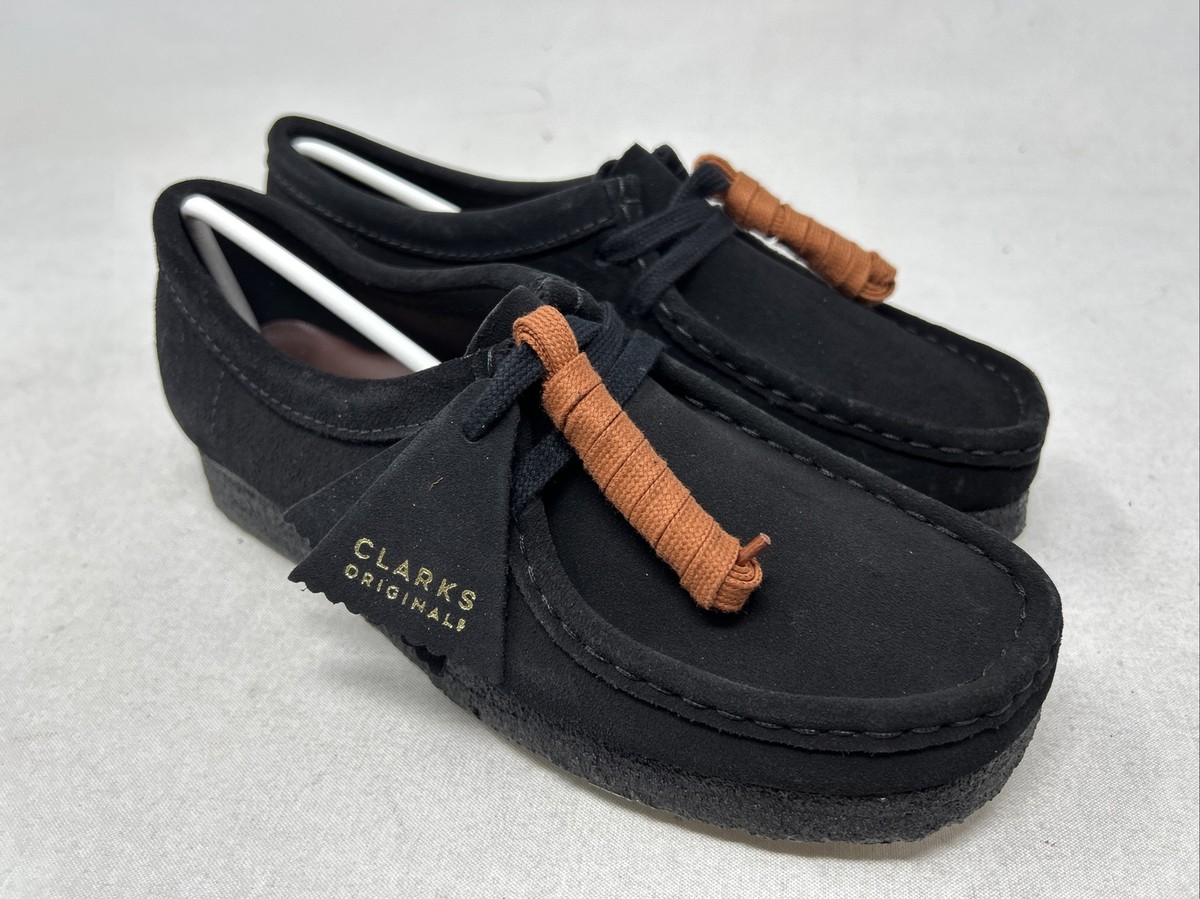 Clarks Women's Wallabee Chukka Boot Size 7.5 (gr152) black suede