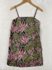 Madewell Goldie Mini Dress Womens 0 Floral Pockets 100% Linen Beach Summer