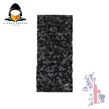 Blackout Camo Snood Face Shield Mask Bandana Neck Sock Seamless Tube Scarf Buff