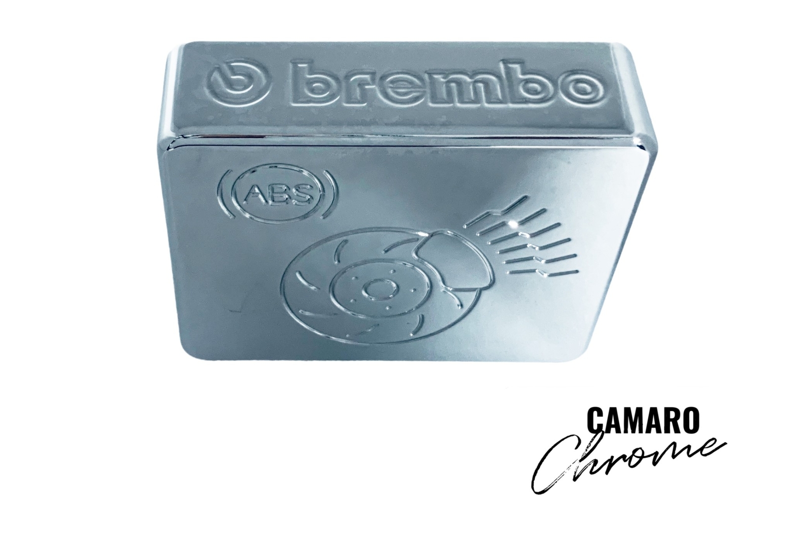 CAMARO CHROME ABS BRAKE COVER BREMBO ENGRAVED 2010-2014 CHEVROLET CAMARO