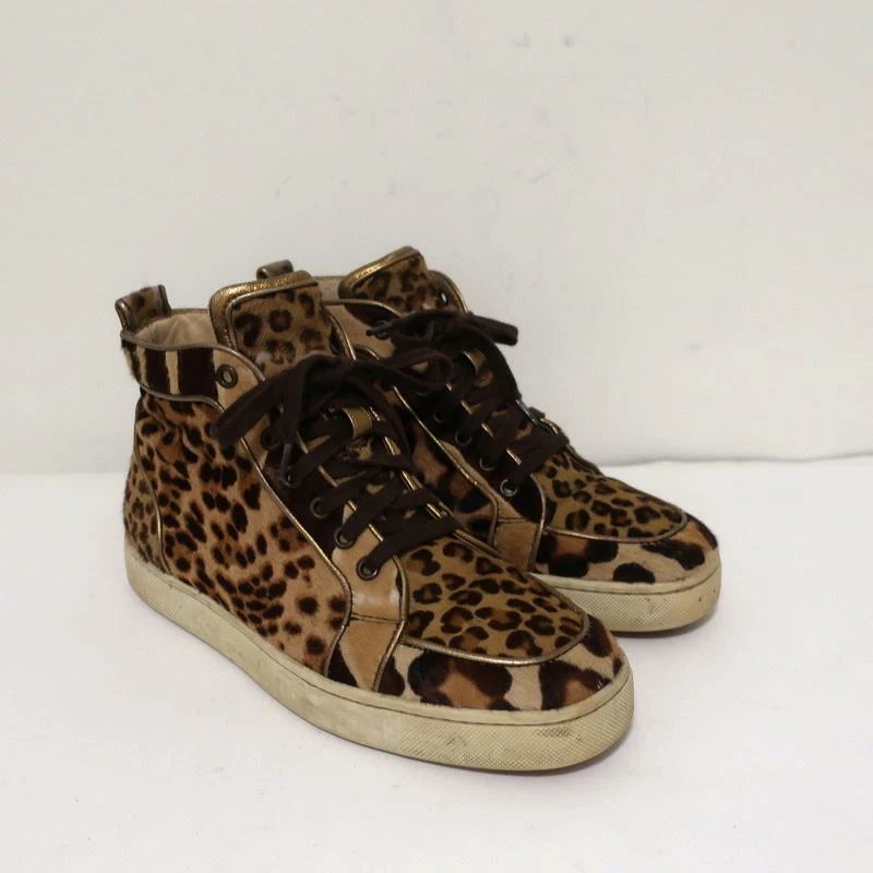 Christian Louboutin Rantus Orlato High Top Sneakers Leopard Pony Hair 39 | eBay