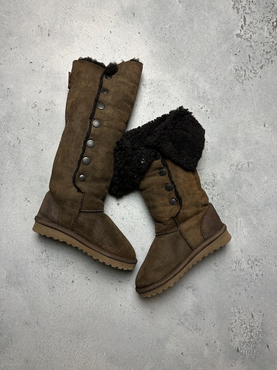 Celtic &Co Popper Sheepskin Boots Knee Height Lux