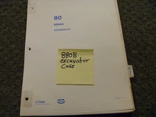Case 80 Series 880B Excavator Hydraulic System Schematic Troubleshooting Manual