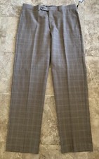 Collection by Michael Strahan Flat Front Dress Pants Straight Plaid 34W x 32L