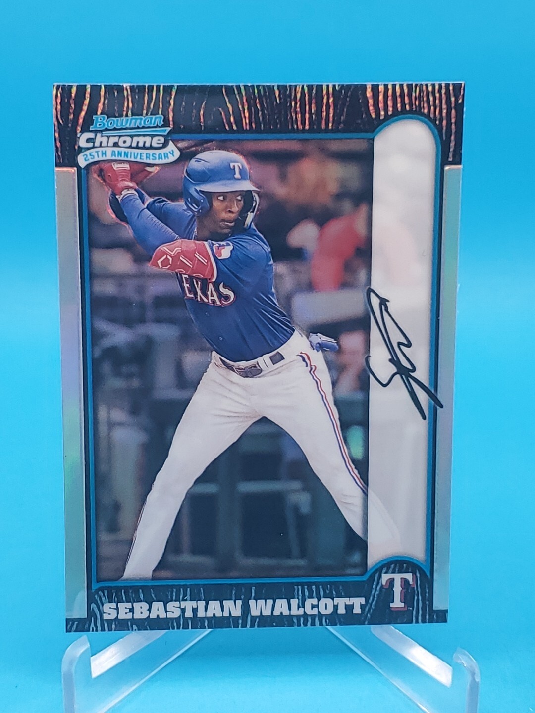 Sebastian Walcott 2024 Bowman Chrome #BC25-21 1999 25th Anniversary - Rangers