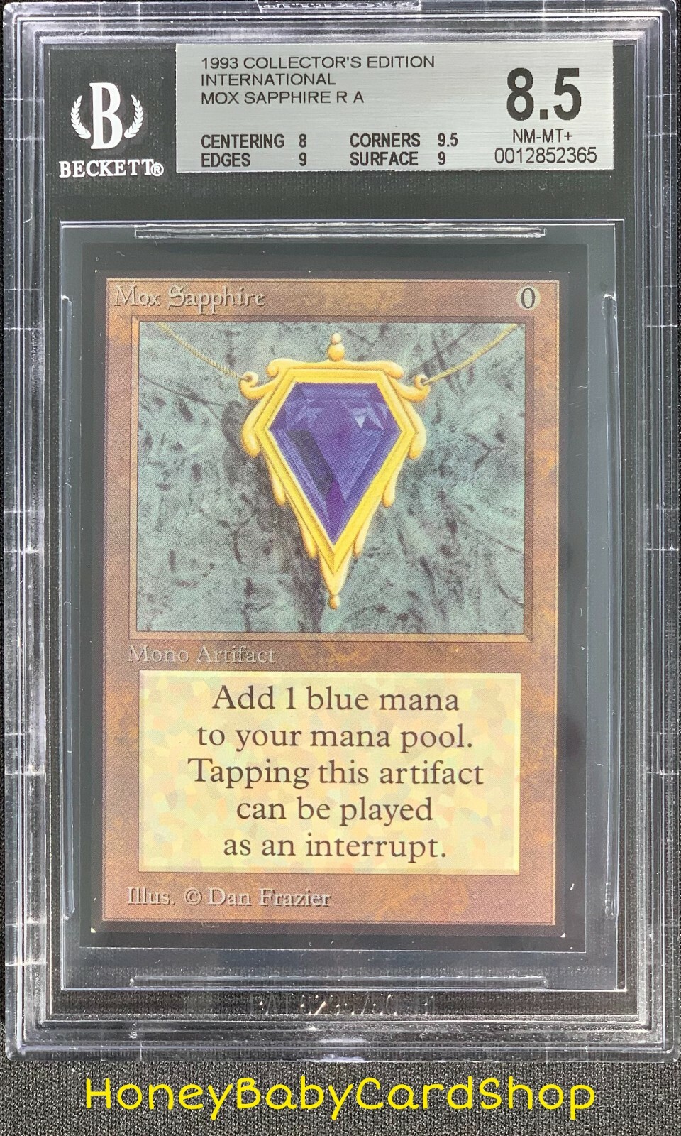 MTG International Edition (IE) 1993 Mox Sapphire BGS 8.5 NM/MT+ Power 9 93/94