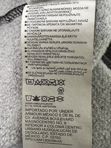 Under Armour Herren Hoodie Langarm Sweatshirt grau durchgehender Reißverschluss Größe XL - Bild 15 von 19