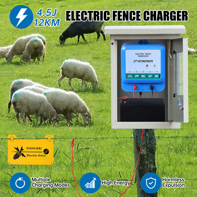 4.5J High Power AC Fence Charger 12KV Electric Fence   for Livestock #A6-34