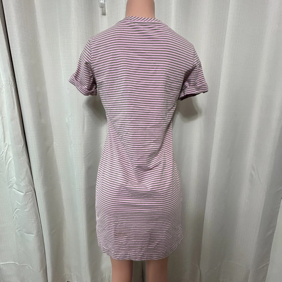 Mini Vestido Para Mujer Southern Tide Abigail Manga Corta Talla Pequeña Rosa Verde Rayas Foto 3 de 4
