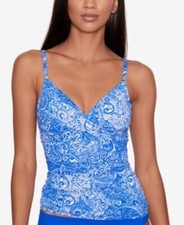 Lauren Ralph Lauren Size 6 Underwire Tummy Control Tankini Top New