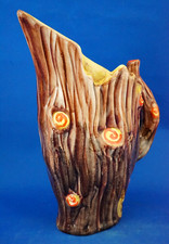 Rometti Umbertide Brocca ceramica forma tronco XX 1900 Déco simile Galvani Pucci