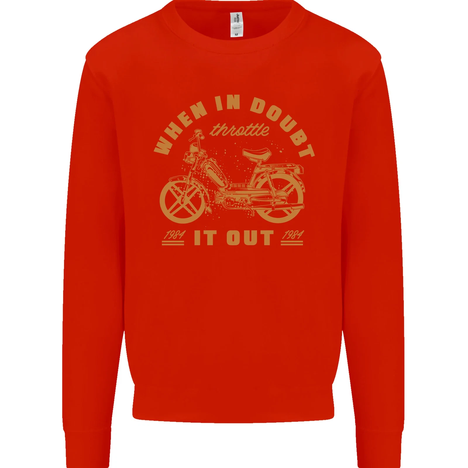 In Doubt Moped Biker Motorcycle Scooter Men's Sweatshirt