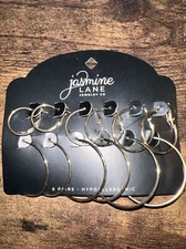 Lot Of 12 sets Jasmine Lane Jewelry 6 Pairs Each Hypoallergenic Earrings