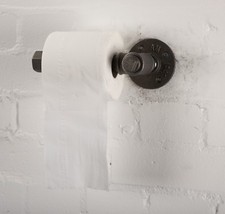 INDUSTRIAL PIPE TOILET ROLL HOLDER - 3 Designs to Choose from Heavy Duty