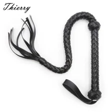 PU Leather BDSM Whip Flogger Spanking Bondage Slave Fantasy Fetish Restraint