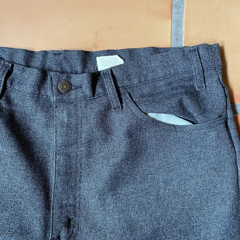 Vintage Levi Strauss Men’s 38x30 100% Polyester Pants Made In USA Black Tab EUC - Image 3 of 4