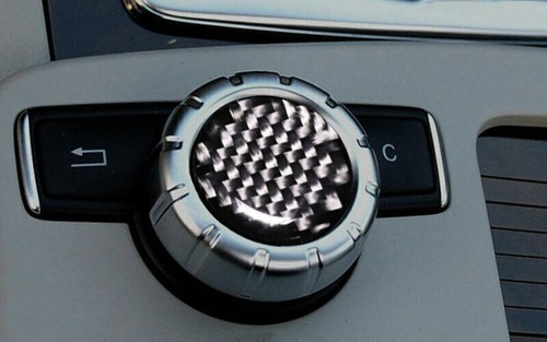 For Benz C-class 07-14 Button Switch Console Multimedia Middle Real Carbon Fiber - Picture 2 of 4