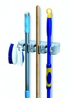 Mop And Broom Wall Organiser, White, New, Free Shipping Mop And Broom Wall Organiser, White, New, Free Shipping