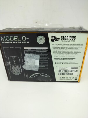 Glorious Model O- Wired RGB Gaming Mouse - Matte White FOR PARTS
