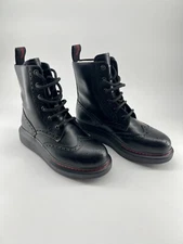 Alexander McQueen Hybrid Leather Combat Boot
