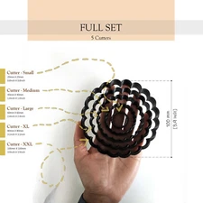 Large SCALLOPED Cutter Set | Trinket dish  & Coaster clay cutter |