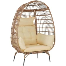 Outdoor egg chair oversized outdoor furniture wicker chair all weather